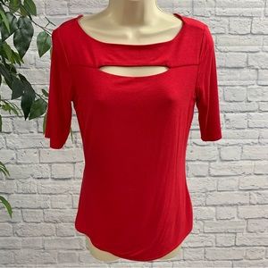 Premise Studio RED Cutout Top
